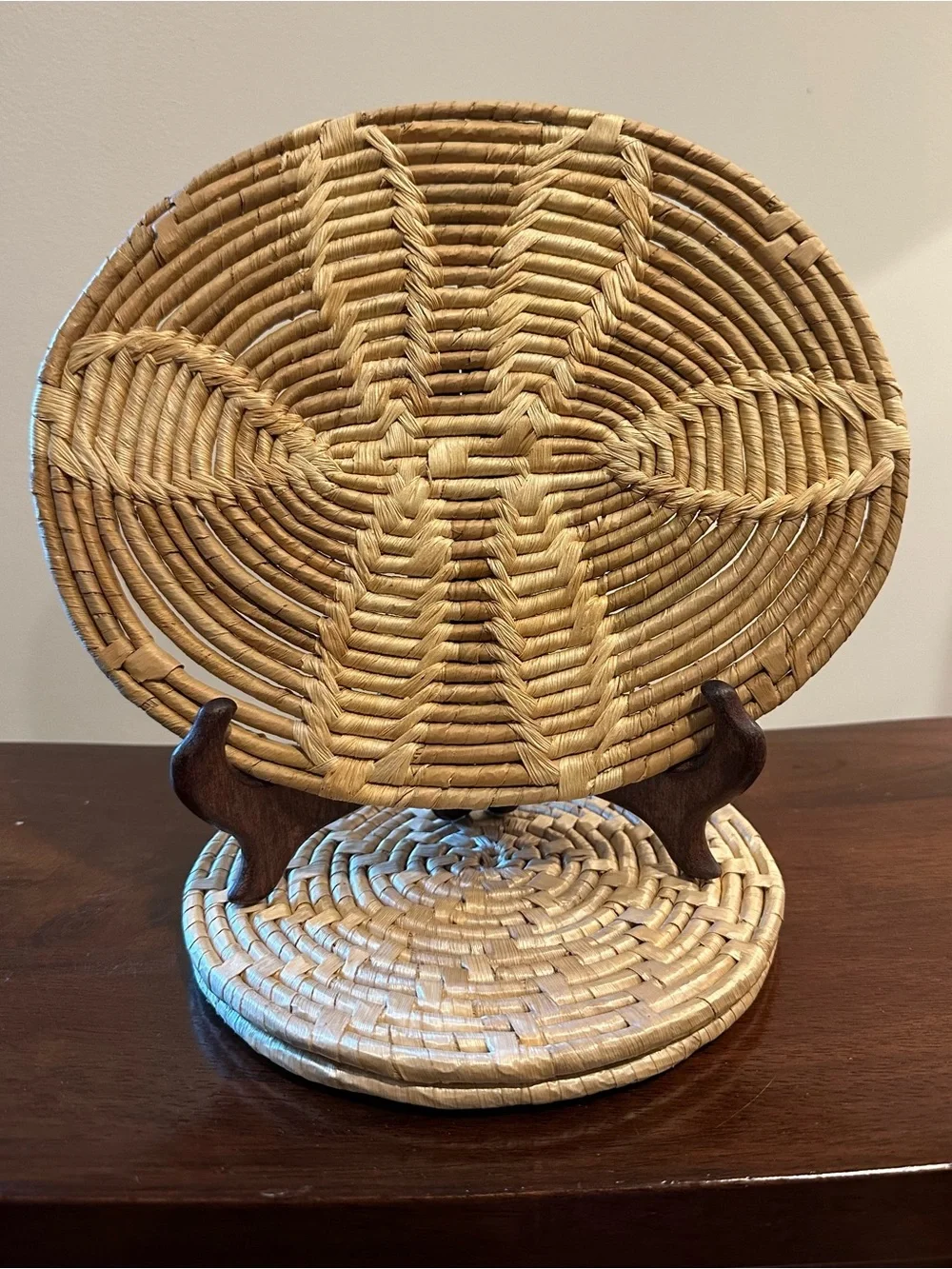 Trivets • set of 3 • woven, natural materials